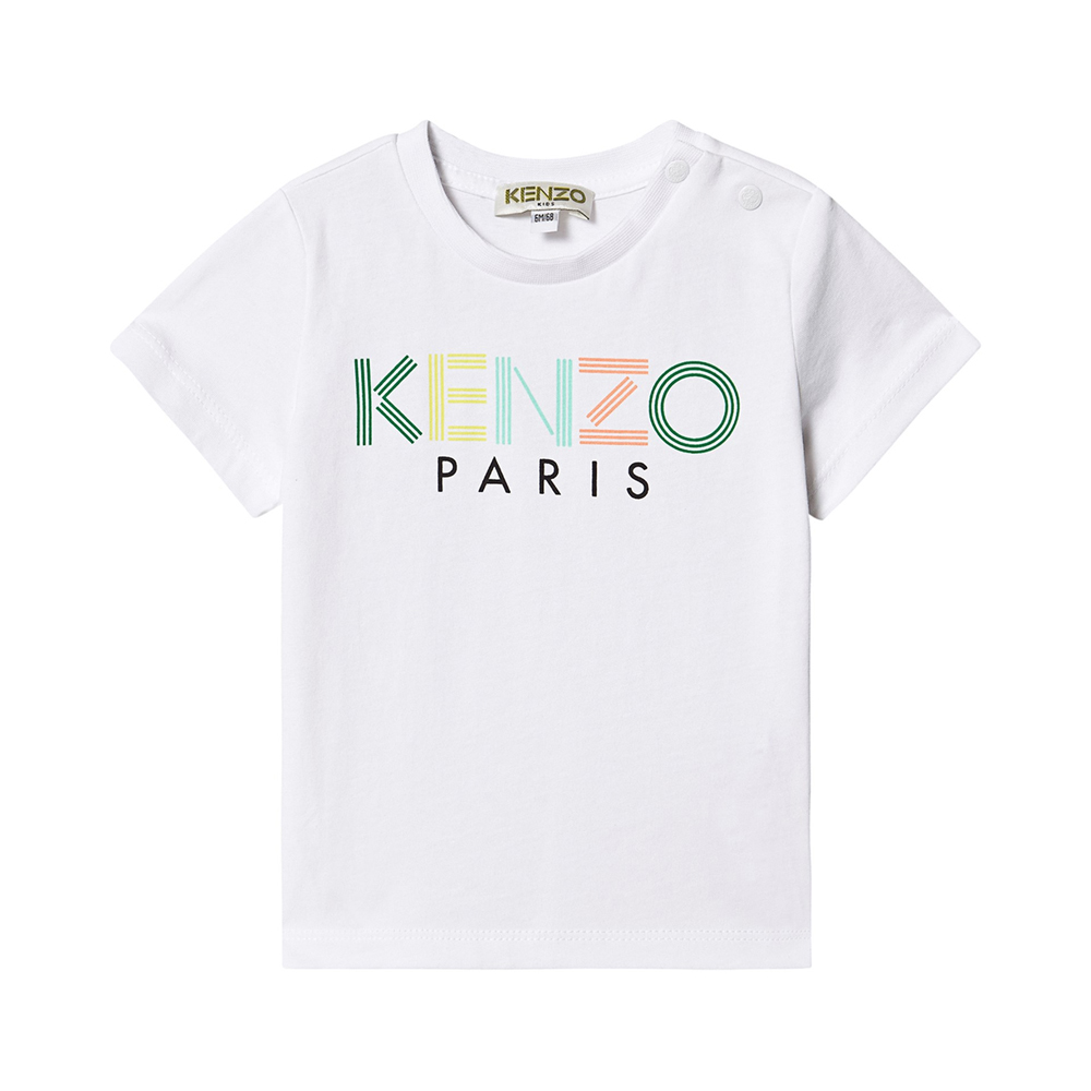 KENZO 男童白色标质印花T恤 KQ10638-01商品第1张图片规格展示