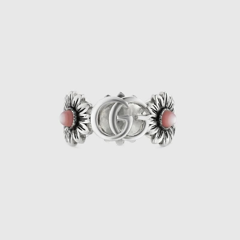 商品Gucci|Gucci古驰925银双G珍珠母贝戒指,价格¥2643,第1张图片