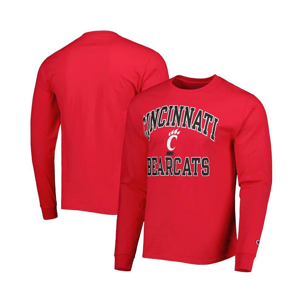 商品CHAMPION|Men's Red Cincinnati Bearcats High Motor Long Sleeve T-shirt,价格¥183,第1张图片