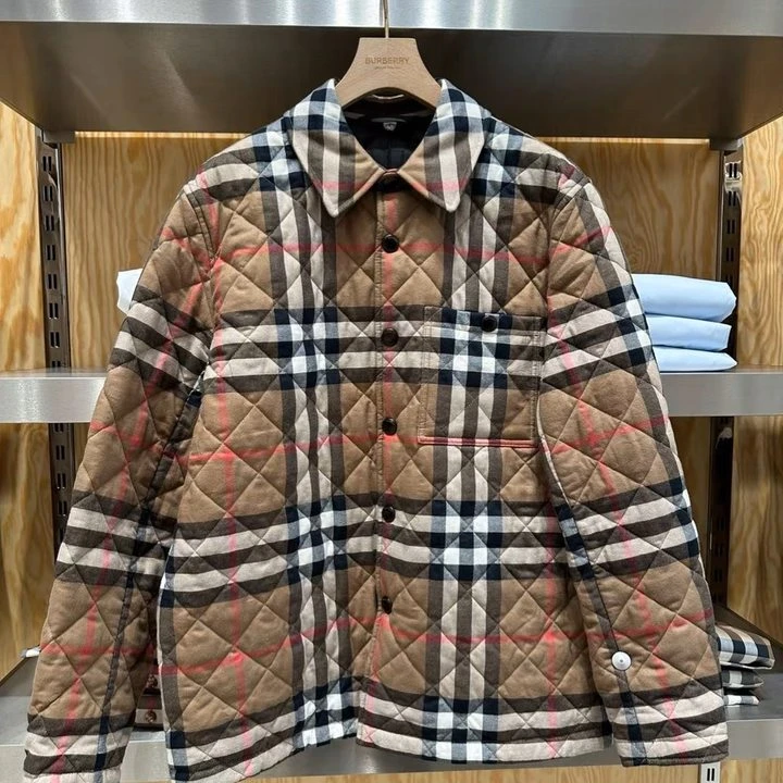 BURBERRY/博柏利 男士菱格棉服绗缝外套 经典格纹棉服 情侣款男女同款 商品