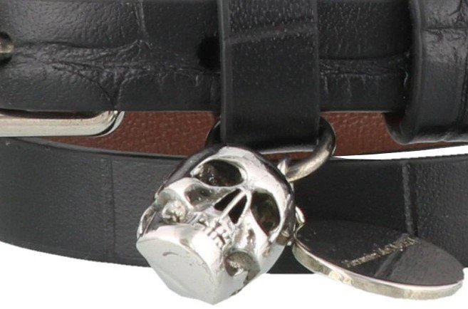 商品Alexander McQueen|Alexander McQueen Double Wrap Skull Bracelet,价格¥1196,第4张图片详细描述