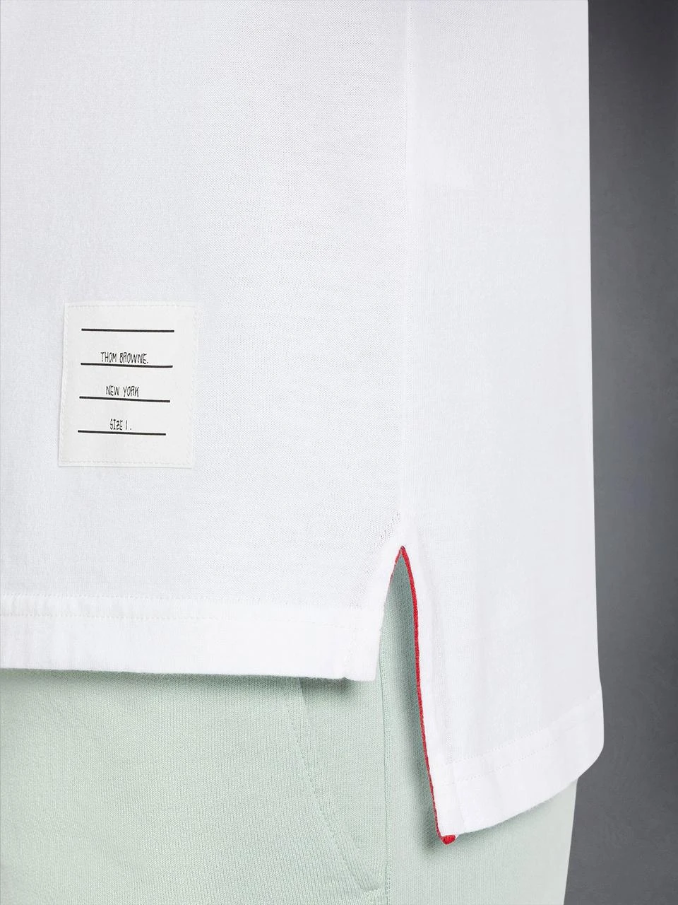 商品【商品预售7天】 Thom Browne|Thom Browne 男士T恤 MJS169G07862100 白色,价格¥2606,第5张图片详细描述