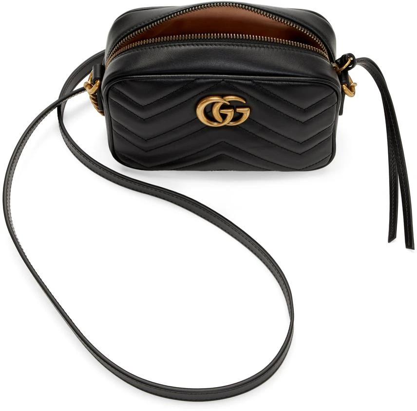 商品Gucci|Black Mini GG Marmont Camera Bag,价格¥7040,第5张图片详细描述