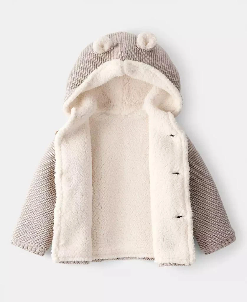 商品Carter's|Baby Boys or Baby Girls Sherpa-Lined Cardigan,价格¥124,第3张图片详细描述