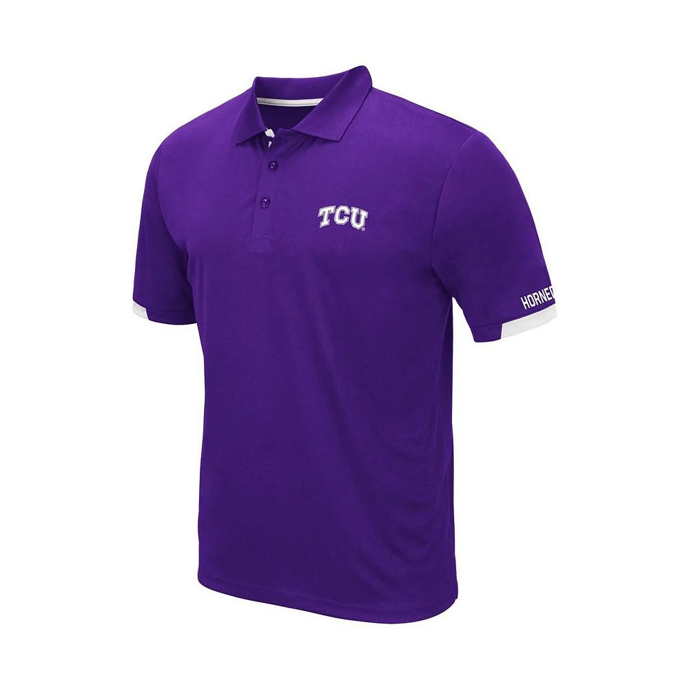商品Colosseum|Men's Purple TCU Horned Frogs Logo Santry Polo Shirt,价格¥303,第2张图片详细描述