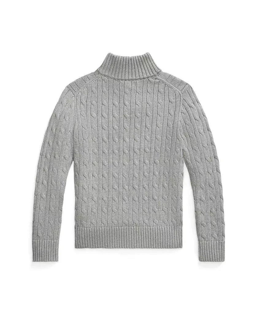 商品Ralph Lauren|Big Boys Cable-Knit Cotton Quarter-Zip Sweater,价格¥425,第2张图片详细描述