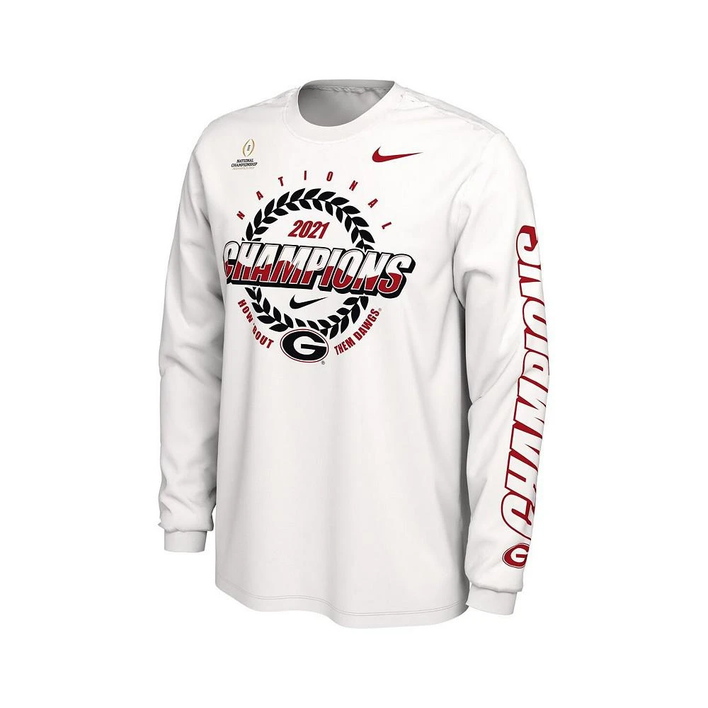 商品NIKE|Men's White Georgia Bulldogs College Football Playoff 2021 National Champions Expression Long Sleeve T-shirt,价格¥202,第2张图片详细描述