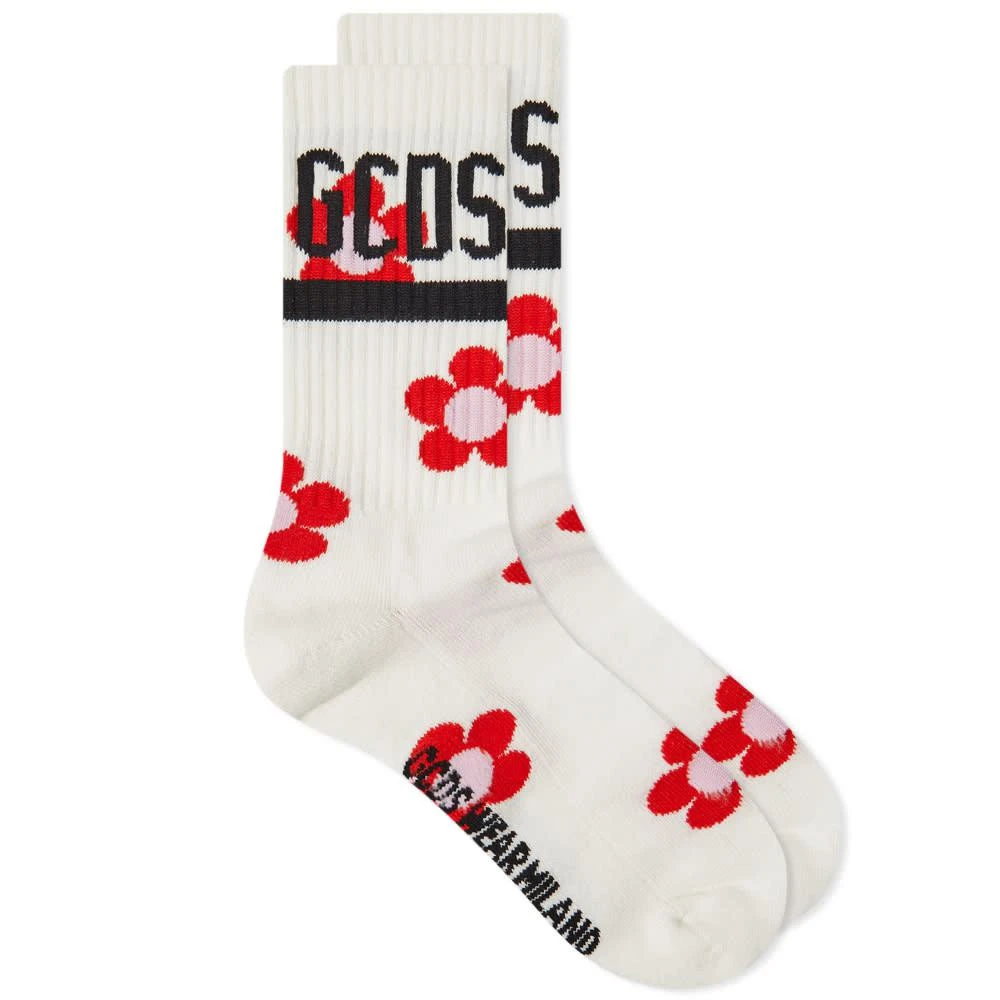 商品GCDS|GCDS Flowers Logo Sock,价格¥122,第1张图片