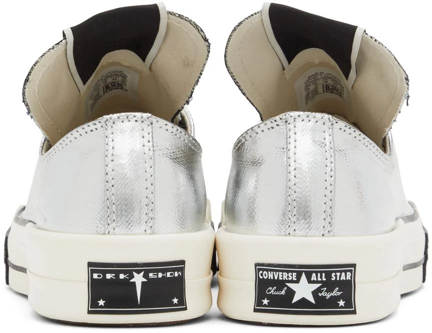 商品Rick Owens|Silver Converse Edition Turbodrk Chuck 70 Low Sneakers,价格¥391,第2张图片详细描述