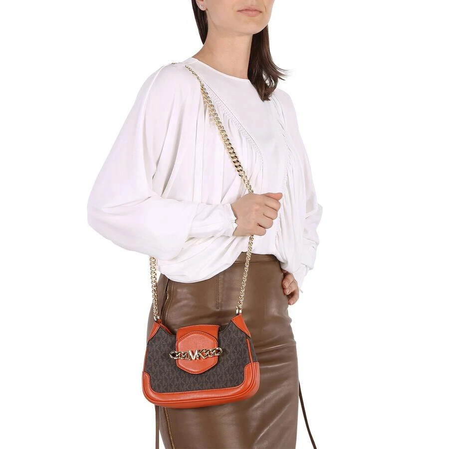 商品Michael Kors|Michael Kors Orange Ladies Hally Extra Small Presbyopia Leather Crossbody Bag,价格¥740,第2张图片详细描述