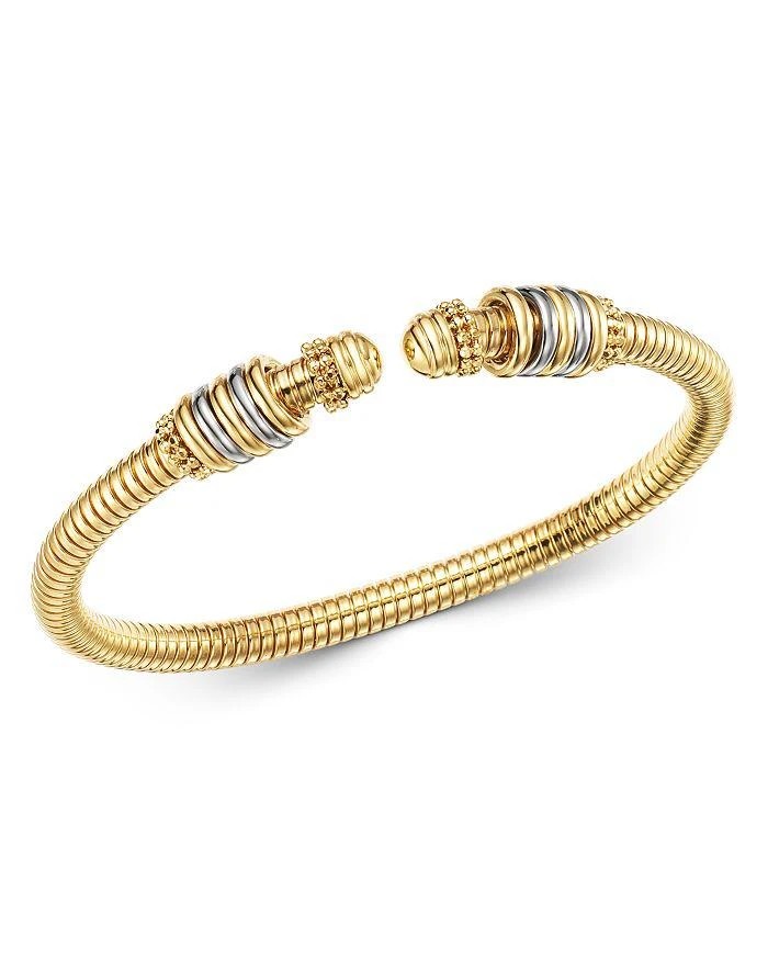 商品Bloomingdale's|14K Yellow & White Gold Tubogas Bangle Bracelet - Exclusive,价格¥54477,第1张图片