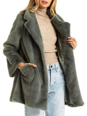 商品Secret Mission|Midnight Florals Alta Faux Fur Coat,价格¥1423,第3张图片详细描述
