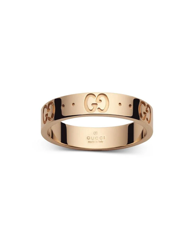 商品Gucci|18K Rose Gold Icon Logo Band,价格¥8189,第1张图片