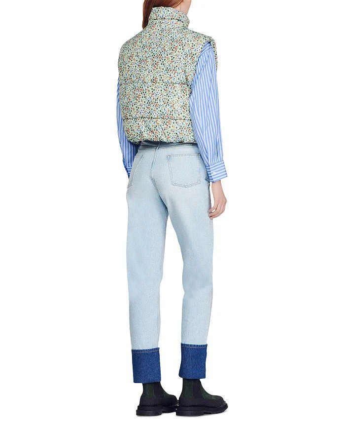 商品Sandro|Clementine Floral Print Puffer Vest,价格¥1651,第3张图片详细描述