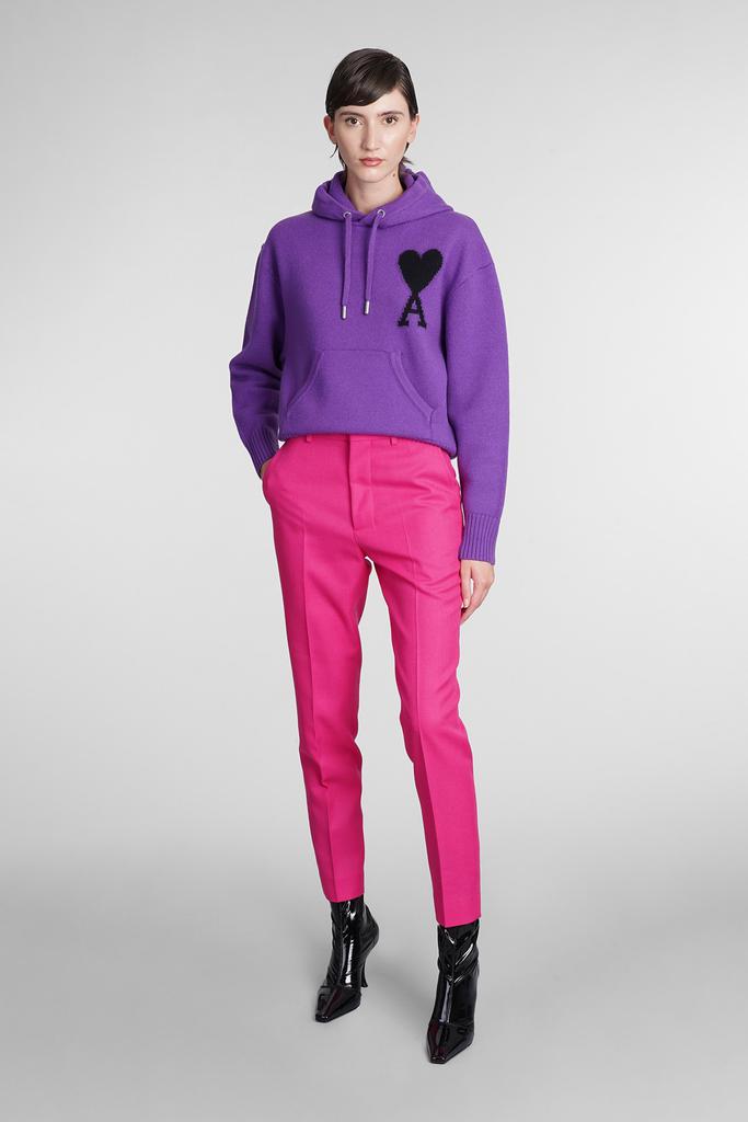 Ami Alexandre Mattiussi Knitwear In Viola Wool商品第2张图片规格展示