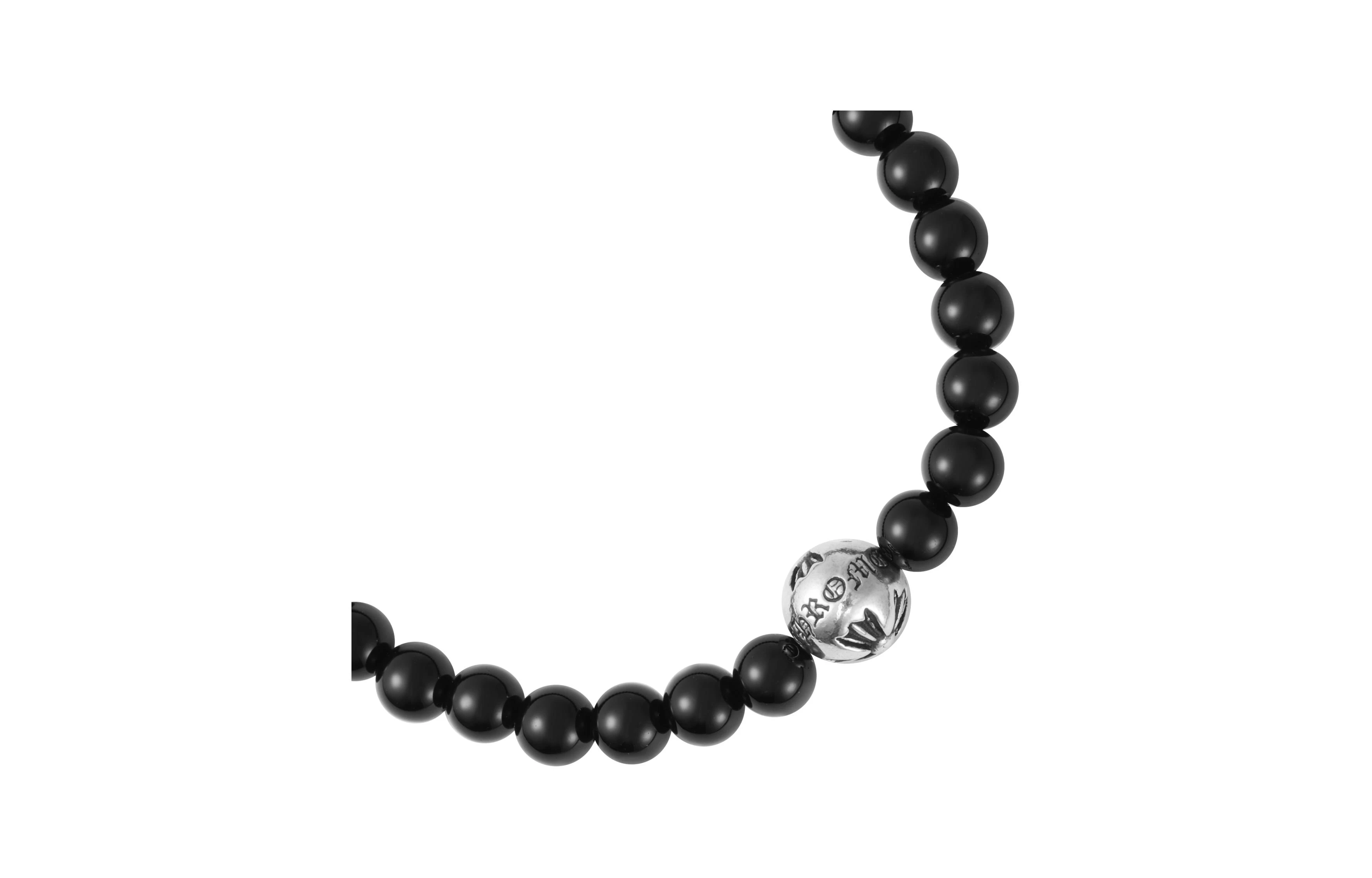 商品[国内直发] Chrome Hearts|Logo标识刻印装饰 925银 手链 男女同款情侣款 黑色,价格¥10667,第7张图片详细描述