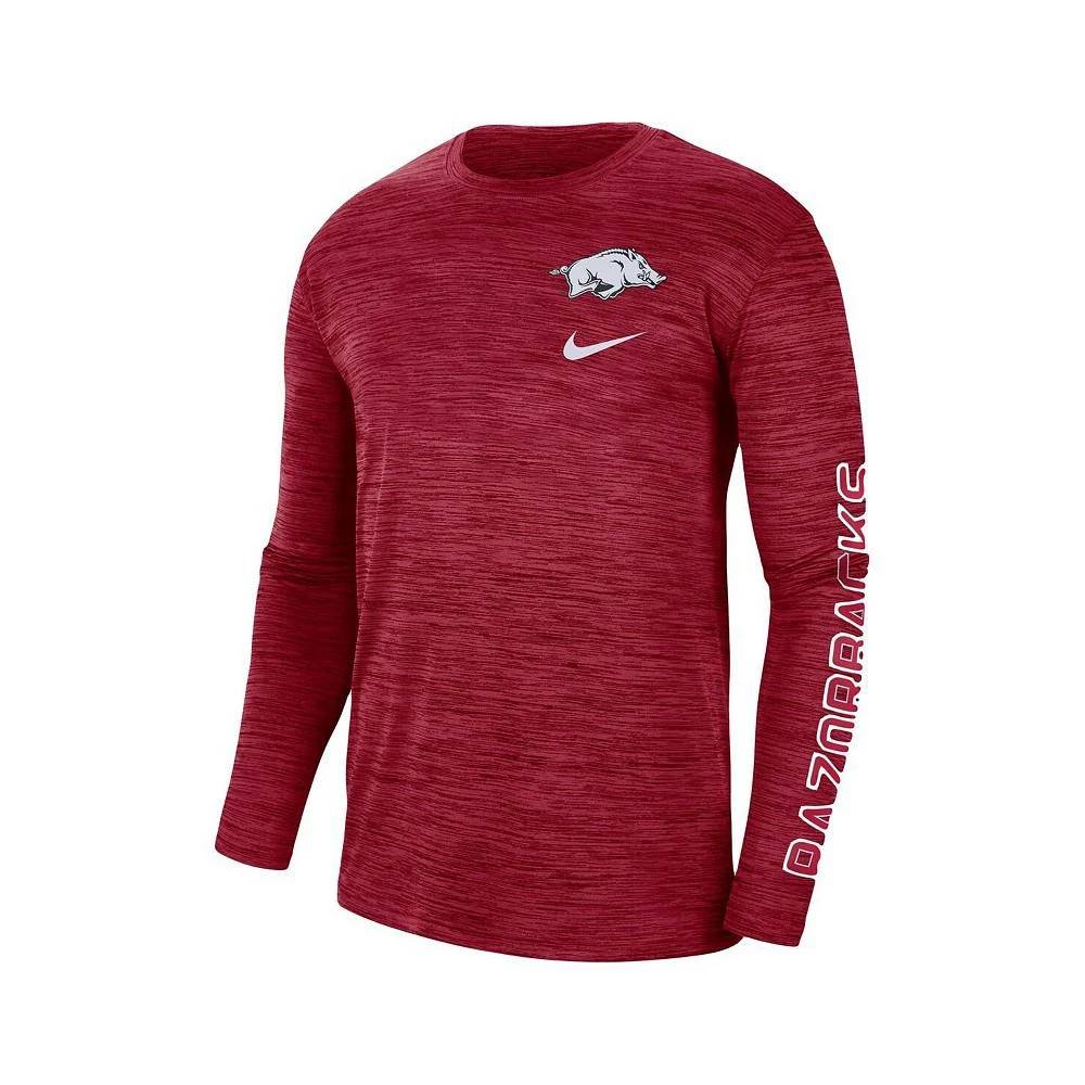 商品NIKE|Men's Cardinal Arkansas Razorbacks Velocity Legend Team Performance Long Sleeve T-shirt,价格¥222,第2张图片详细描述