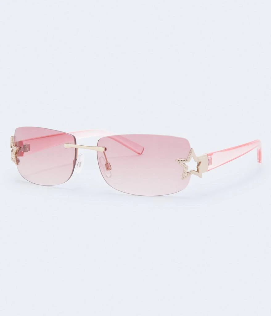 商品Aeropostale|Aeropostale Rimless Rectangular Star Sunglasses,价格¥64,第2张图片详细描述