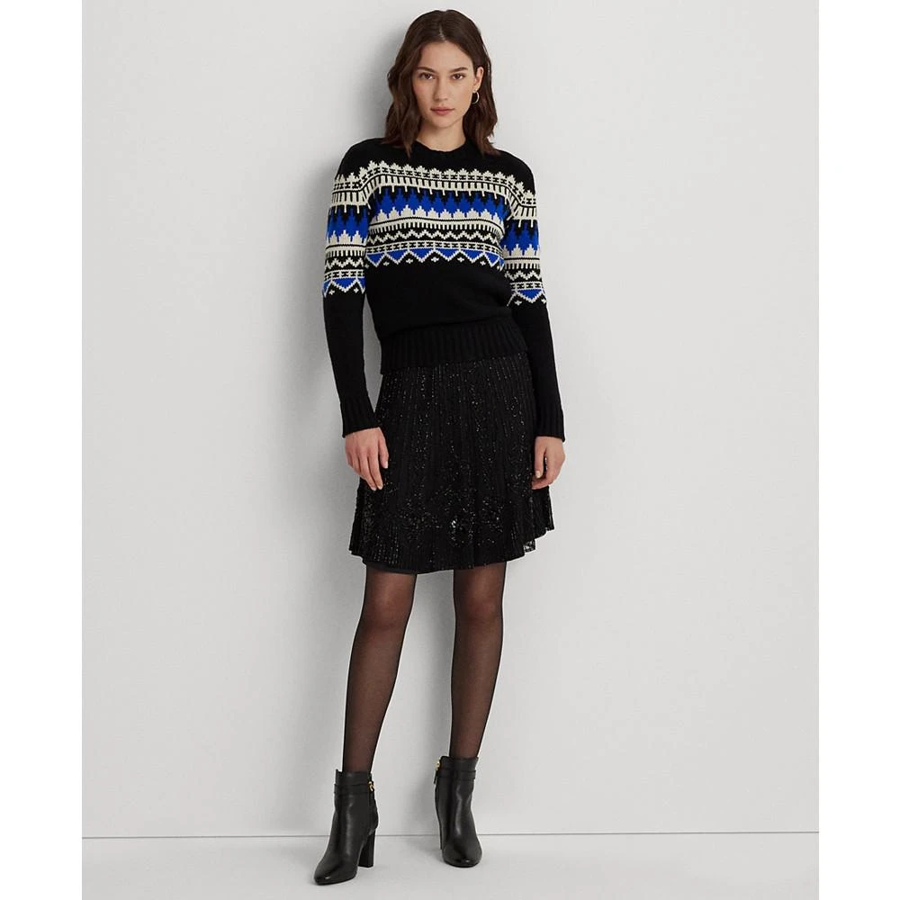 商品Ralph Lauren|Petite Beaded A-Line Miniskirt,价格¥2222,第4张图片详细描述