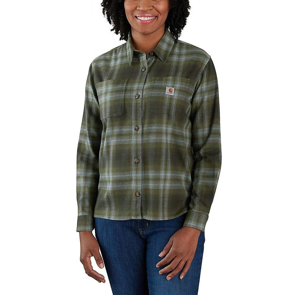 商品Carhartt|Carhartt Women's Rugged Flex Loose Fit Midweight Flannel LS Plaid Shirt,价格¥273,第1张图片