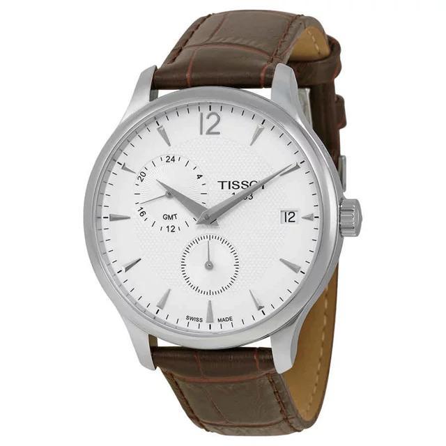 商品Tissot|Tissot Tradition GMT White Dial Men's Watch T0636391603700,价格¥2083,第3张图片详细描述