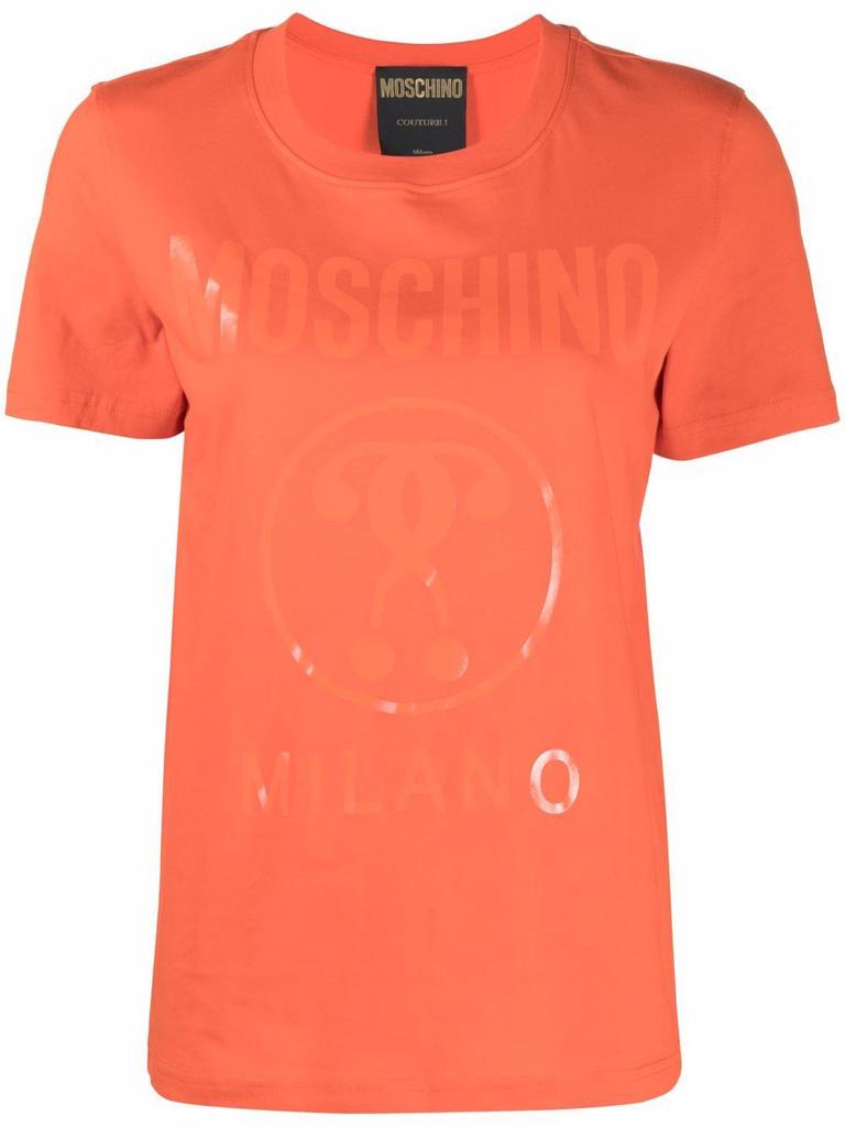 Moschino Women's Orange Cotton T-Shirt商品第1张图片规格展示