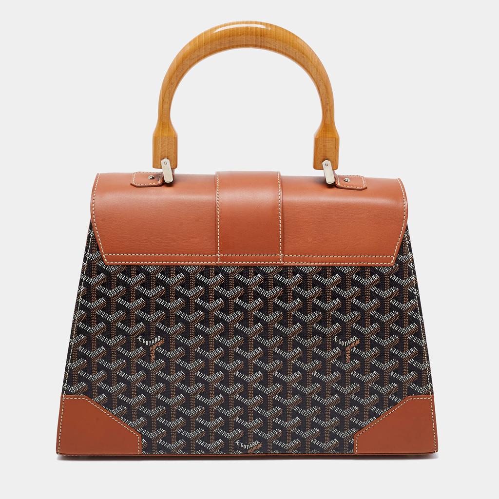 Goyard Brown Goyardine Coated Canvas and Leather Saigon MM Top Handle Bag商品第4张图片规格展示