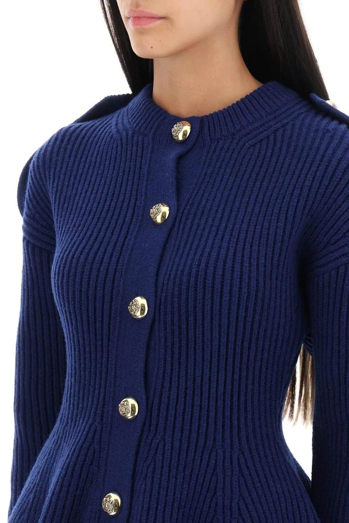 商品Alexander McQueen|ribbed peplum cardigan,价格¥4099,第4张图片详细描述