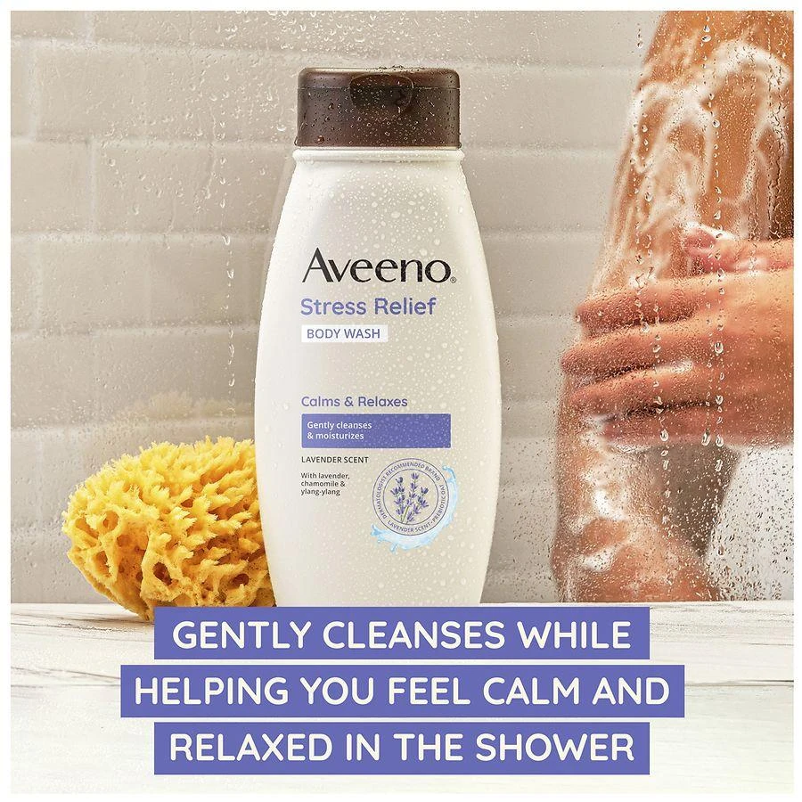 商品Aveeno|Stress Relief Body Wash with Oat Lavender,价格¥80,第4张图片详细描述