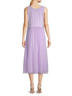 商品Calvin Klein|Solid-Hued Ruffle A-Line Midi Dress,价格¥355,第4张图片详细描述