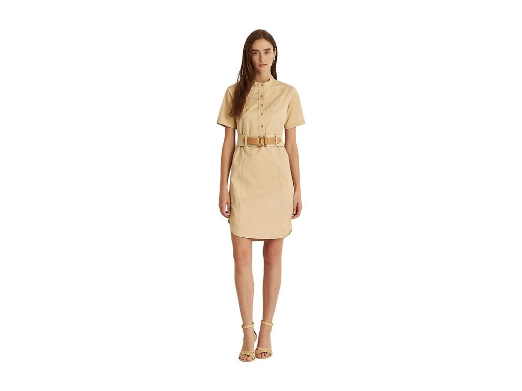 商品Ralph Lauren|Belted Micro-Sanded Twill Dress,价格¥586,第1张图片