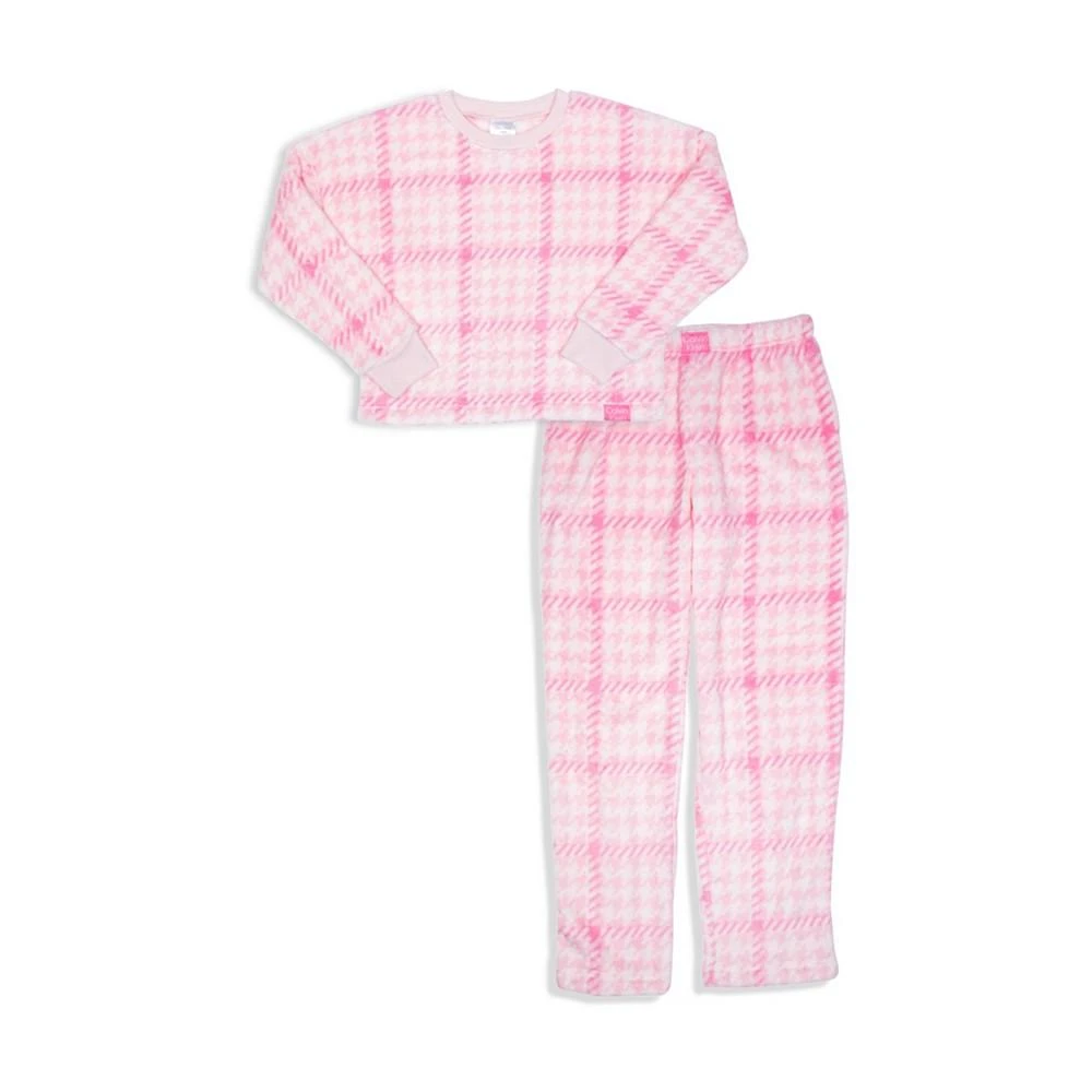 商品Calvin Klein|Big Girls Super Soft Fleece 2 Piece Pajama Set,价格¥84,第1张图片
