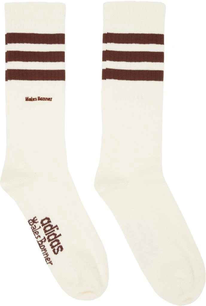 商品WALES BONNER|两双装灰白色 adidas Originals 联名条纹中筒袜,价格¥790,第4张图片详细描述