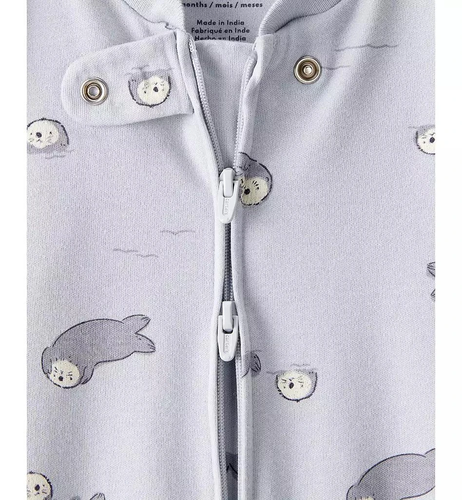 商品Carter's|Baby Boys or Baby Girls Otter Print Long-Sleeve Sleep and Play Pajama,价格¥67,第2张图片详细描述