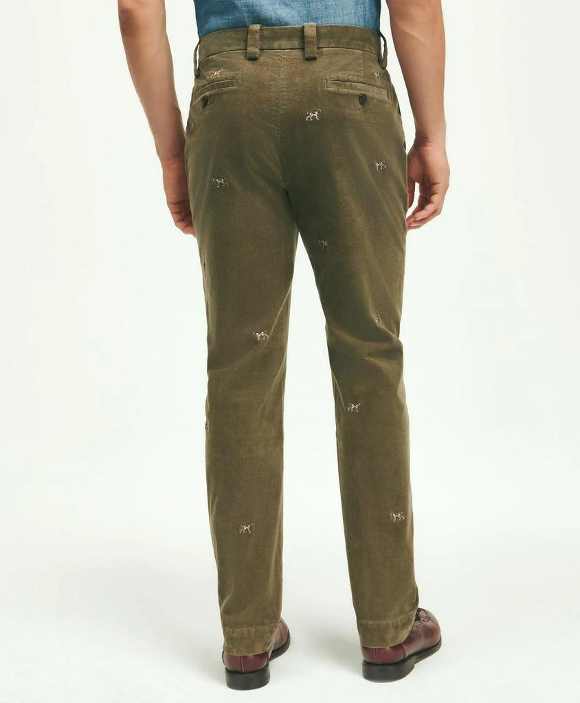 商品Brooks Brothers|Stretch Cotton Fine-Wale Corduroy Embroidered Pants,价格¥331,第3张图片详细描述