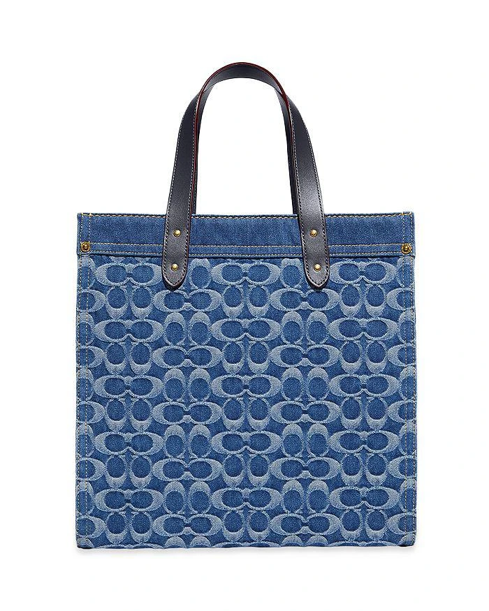 商品Coach|Field Logo Print Denim Tote,价格¥2607,第5张图片详细描述