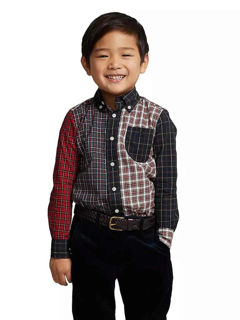 商品Ralph Lauren|Little Boy's & Boy's Plaid Long-Sleeve Shirt,价格¥183,第5张图片详细描述