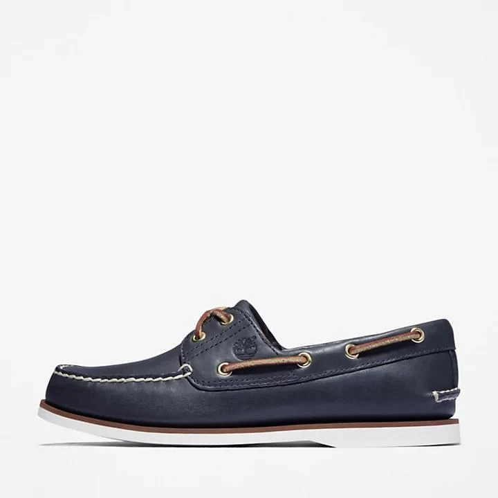 Classic Two-Eye Boat Shoe for Men in Blue 商品