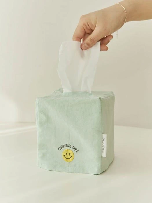 商品DECOVIEW|Smile Embroidered_Mini Tissue Case,价格¥265,第3张图片详细描述