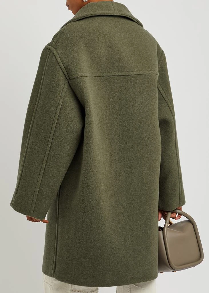 商品Acne Studios|Green wool-blend coat,价格¥8697,第3张图片详细描述