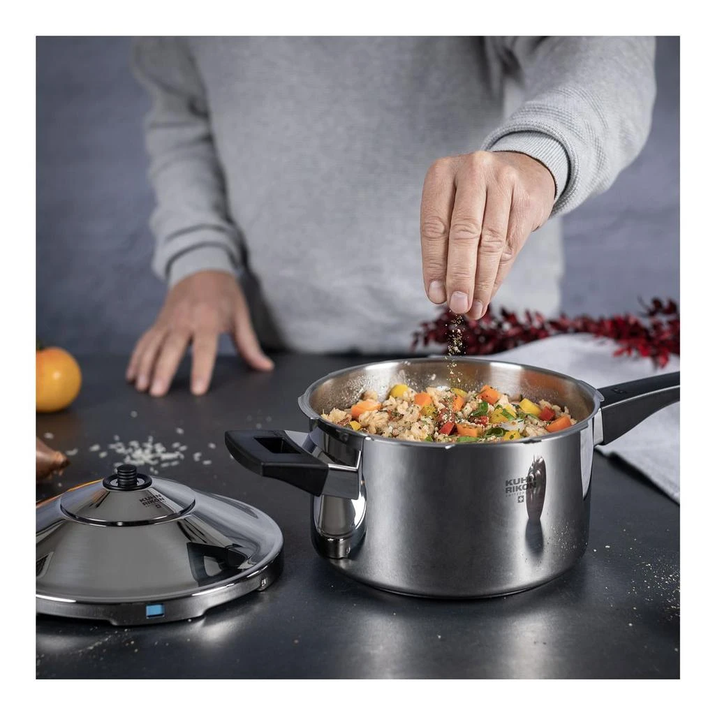 商品Kuhn Rikon|Duromatic Stainless Steel Saucepan Pressure Cooker, 3.7 Qt,价格¥1819,第4张图片详细描述