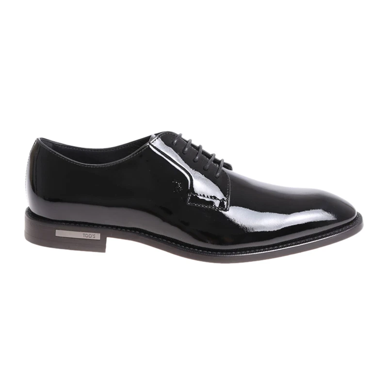 商品Tod's|TOD'S 男士黑色漆皮德比鞋 XXM42A0H370VE0B999,价格¥1720,第1张图片