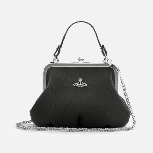 商品Vivienne Westwood|Vivienne Westwood Logo-Embellished Textured-Leather Shoulder bag,价格¥1571,第1张图片详细描述