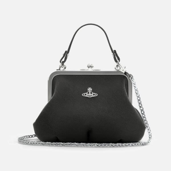商品Vivienne Westwood|Vivienne Westwood Logo-Embellished Textured-Leather Shoulder bag,价格¥1467,第3张图片详细描述