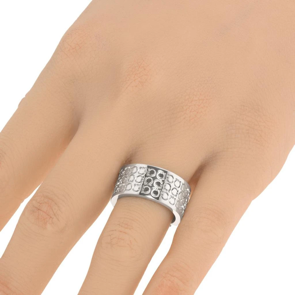 商品Salvatore Ferragamo|Salvatore Ferragamo Gancino Sterling Silver Band Ring Sz. 7.25 703388,价格¥1058,第2张图片详细描述