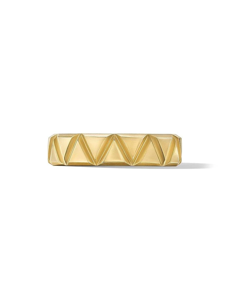 商品David Yurman|Faceted Triangle Band Ring in 18K Yellow Gold, 6MM,价格¥16273,第4张图片详细描述