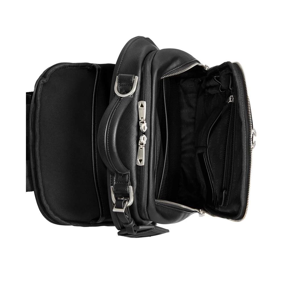 商品GUESS|Men's Certosa Faux-Leather Business Backpack,价格¥784,第2张图片详细描述