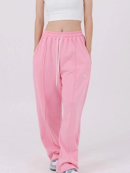 商品PIECEMAKER|Stitch Circle Logo Sweatpants _ Pink,价格¥771,第3张图片详细描述