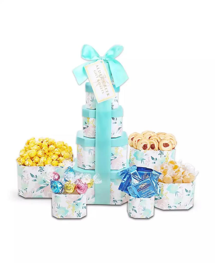 商品Alder Creek Gift Baskets|Sweet Floral 5 High Treats Gift Tower,价格¥262,第1张图片