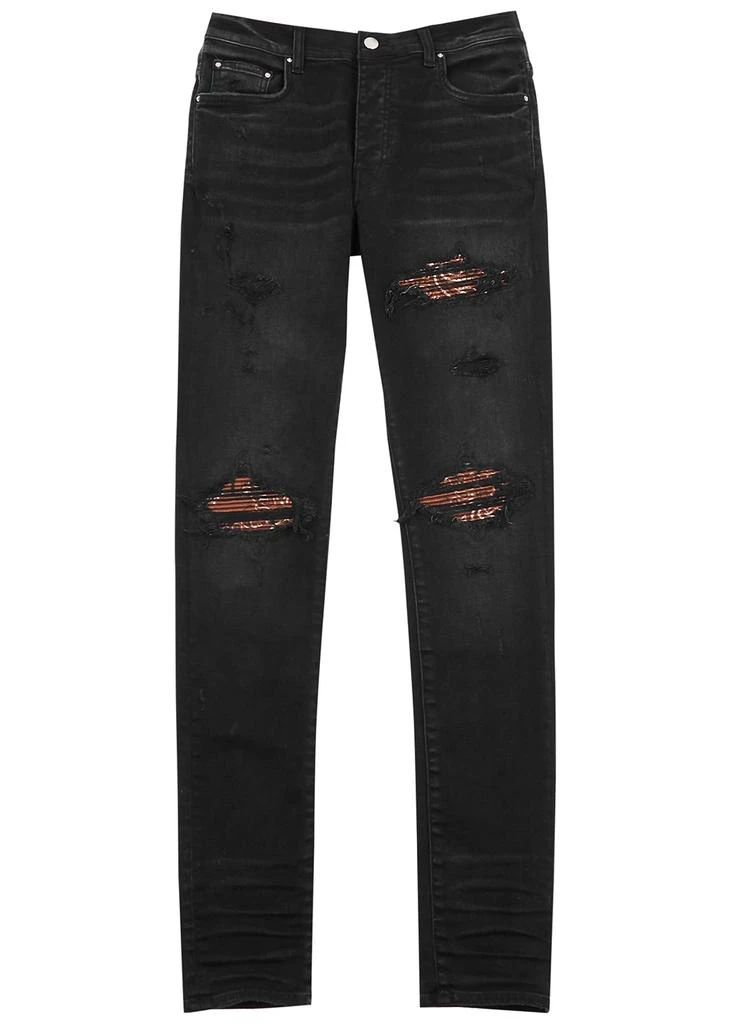 商品AMIRI|MX1 black bandana distressed skinny jeans,价格¥4834,第1张图片